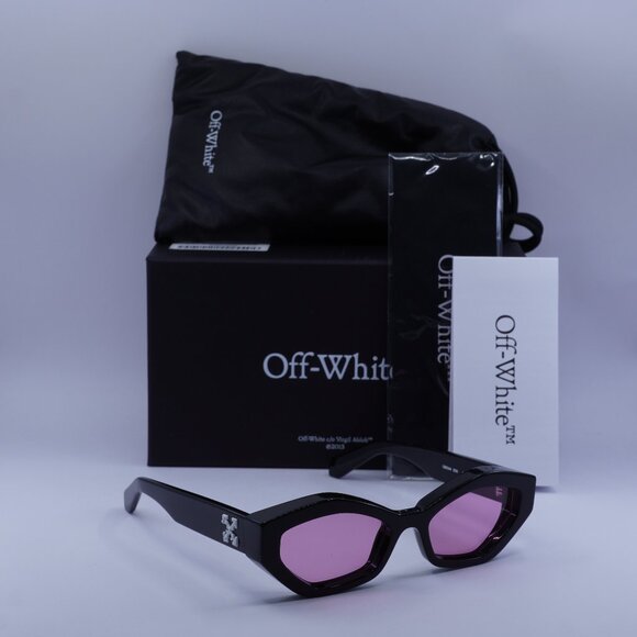 Off-White OERI144 HILO 1030 Cat Eye Sunglasses – Black/Pink - Picture 1 of 10